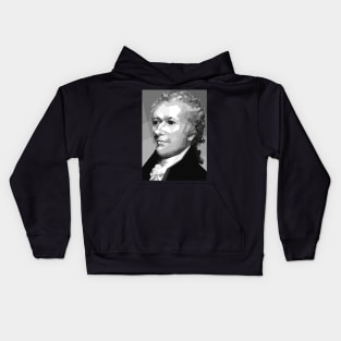 Hamilton in grayscale Kids Hoodie